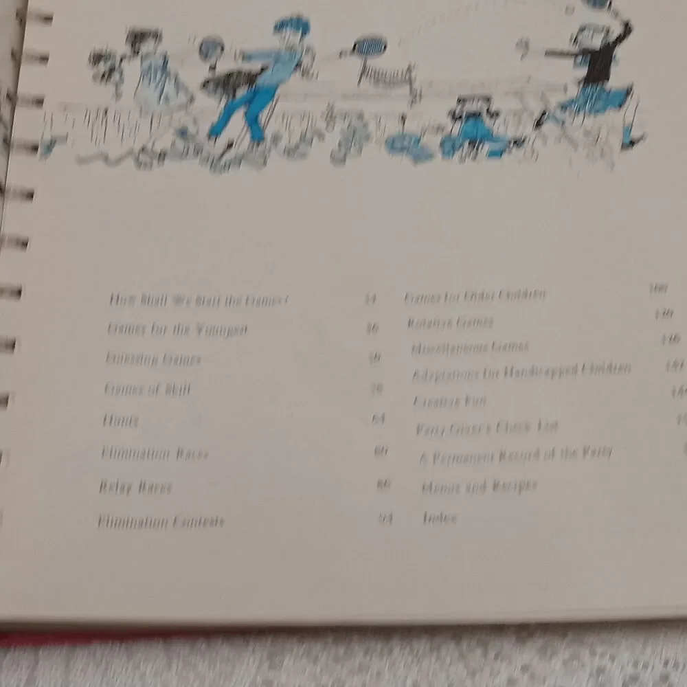 BETTY CROCKER's Parties For Children Book Spiral Bound 1972 4th Print Games Food